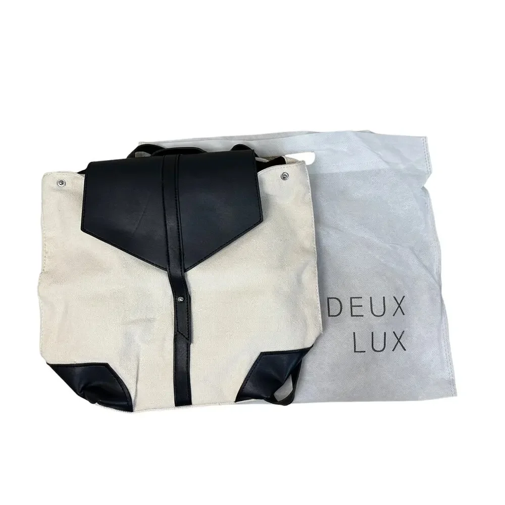 NWT! Deux Lux Demi Backpack Backpack Deux Lux Demi PETA Vegan Black & White with  main image 3